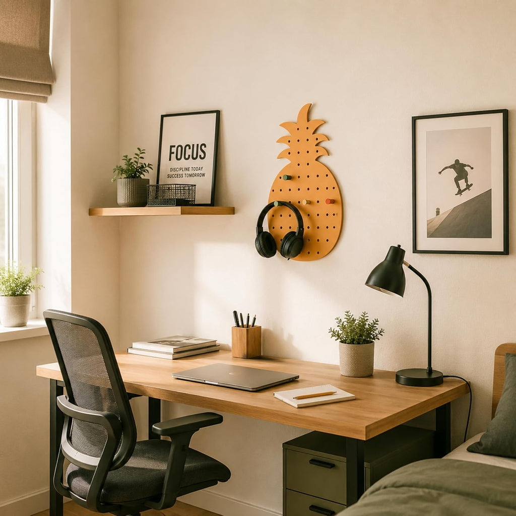 Ananas-Wandgarderobe – 6 Haken