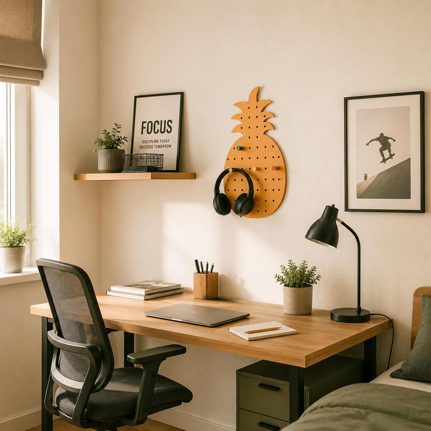 Ananas-Wandgarderobe – 6 Haken