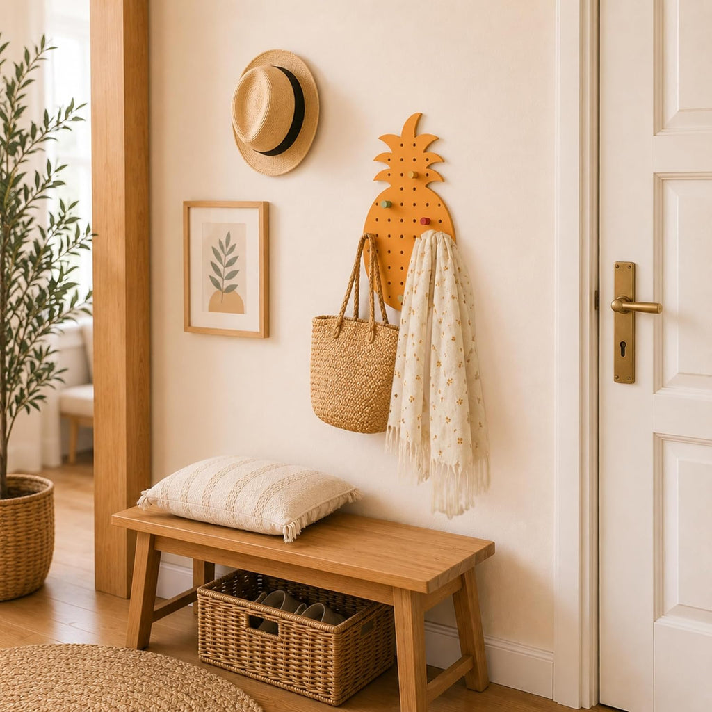 Ananas-Wandgarderobe – 6 Haken