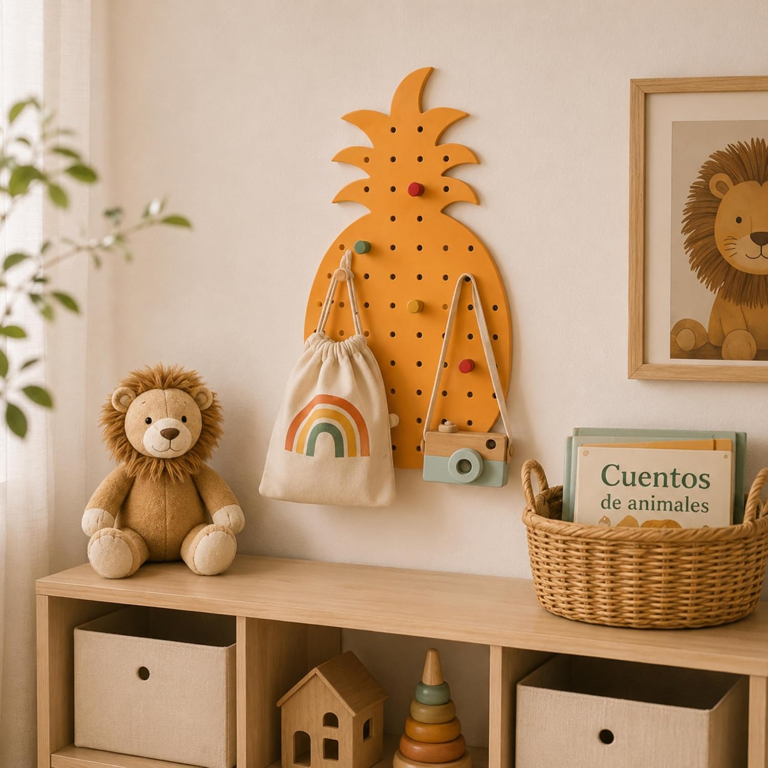 Ananas-Wandgarderobe – 6 Haken