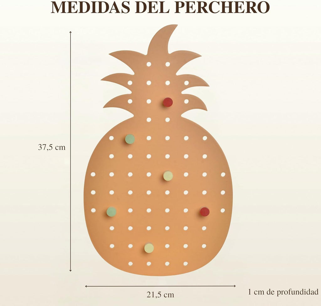 Ananas-Wandgarderobe – 6 Haken