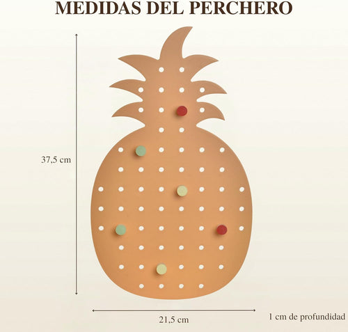Ananas-Wandgarderobe – 6 Haken