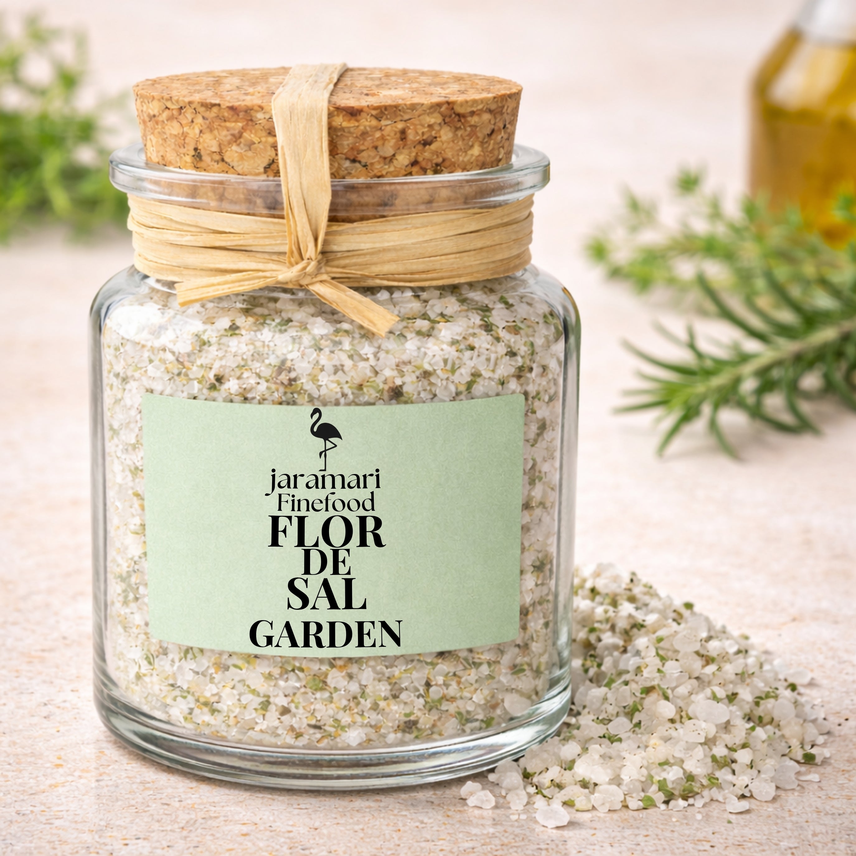 Flor de Sal Garden 100 g im Glas mit Kräutern
