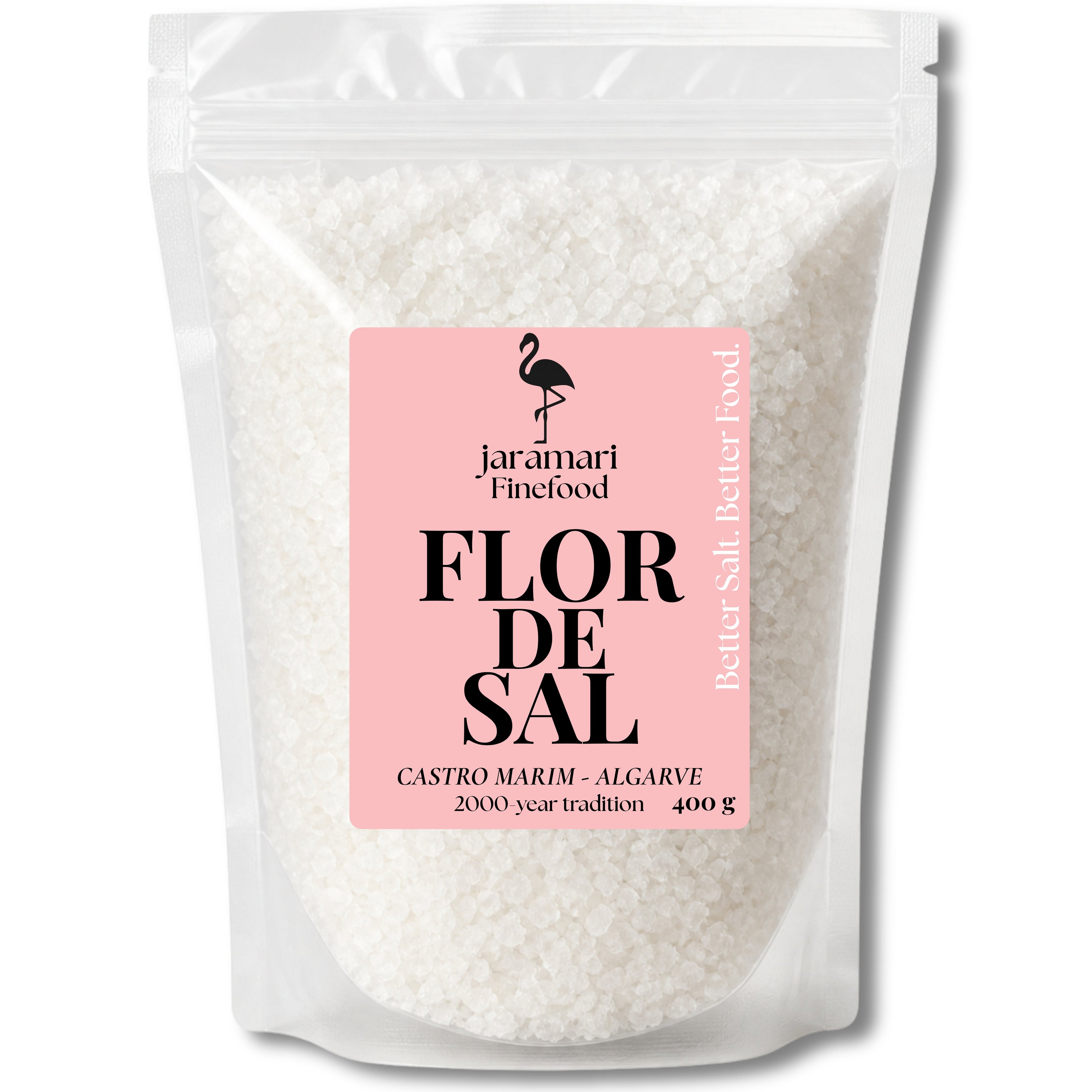 Flor de Sal Natur 400 g – handgeerntetes Meersalz aus Castro Marim