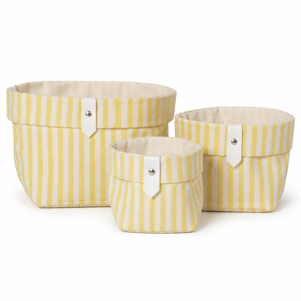 jaramari Aufbewahrungskörbe – 3er Set – Gelb