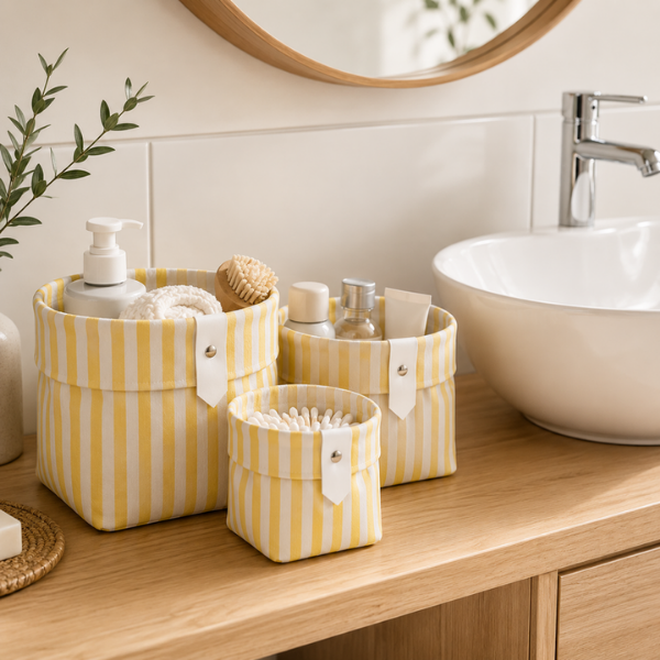 jaramari Farbige Aufbewahrungskörbe – Gelb – Badezimmer
