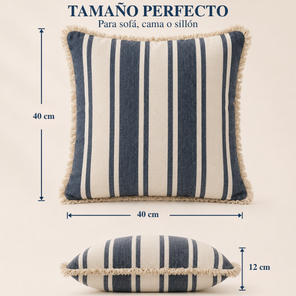 jaramari Boho Kissen 40 × 40 cm – Abmessungen