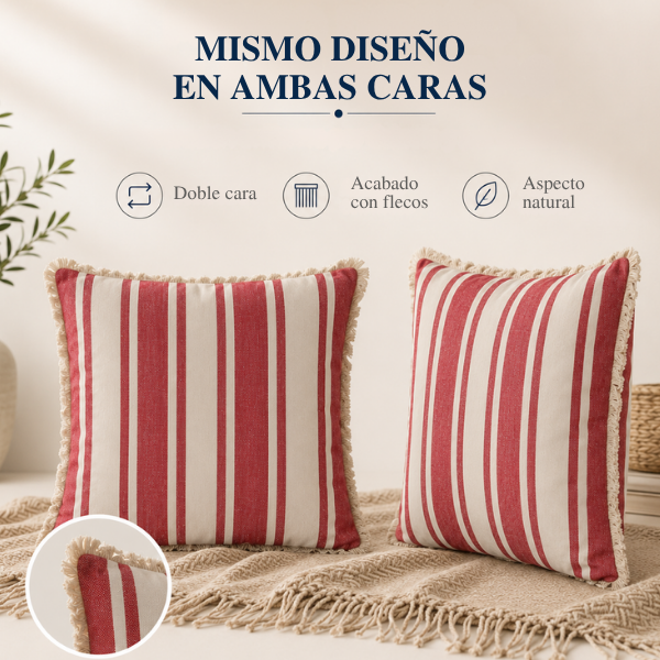 jaramari Boho Kissen 40 × 40 cm – beidseitiges Design