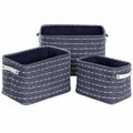 jaramari Stoffkörbe Marineblau – 3er Set