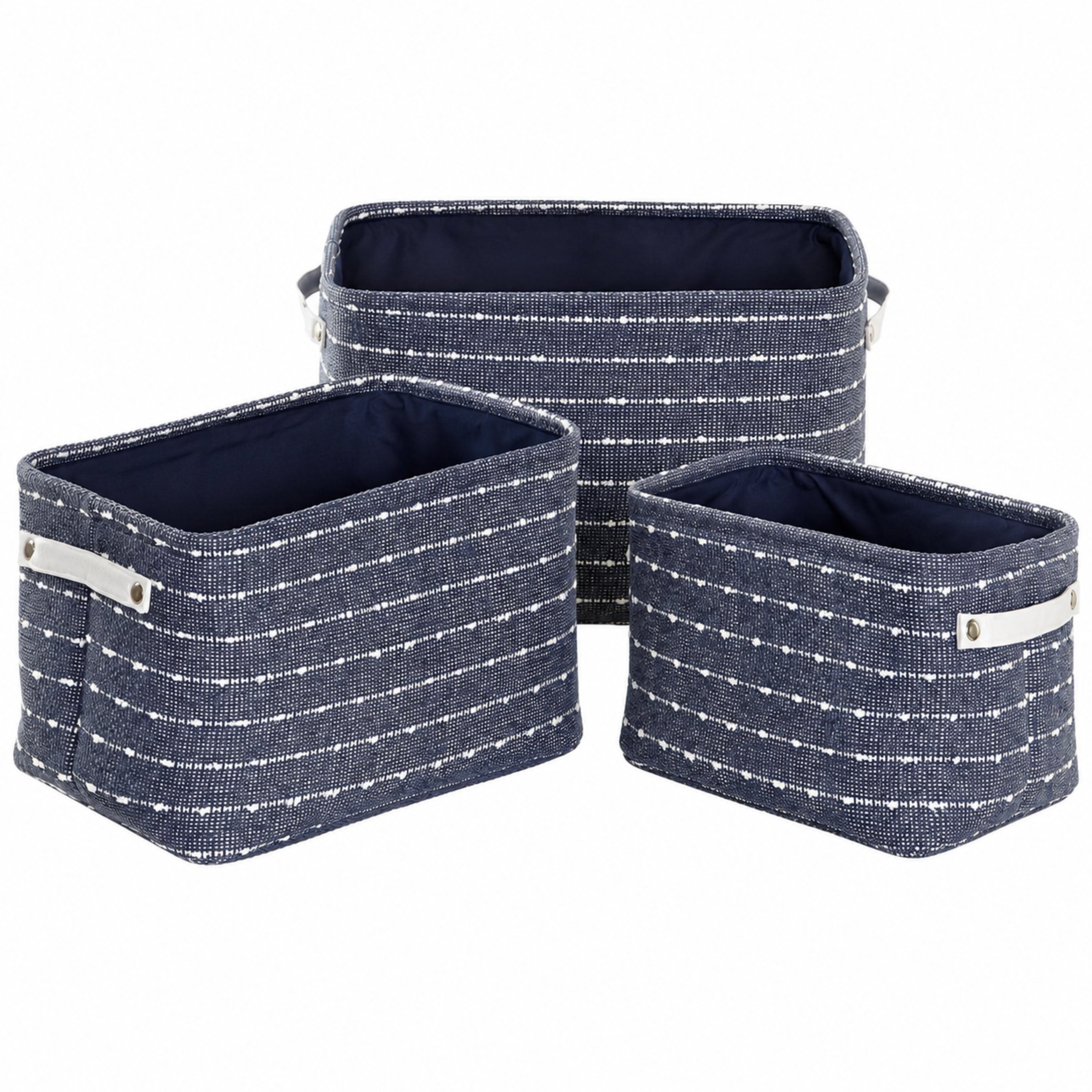 jaramari Stoffkörbe Marineblau – 3er Set