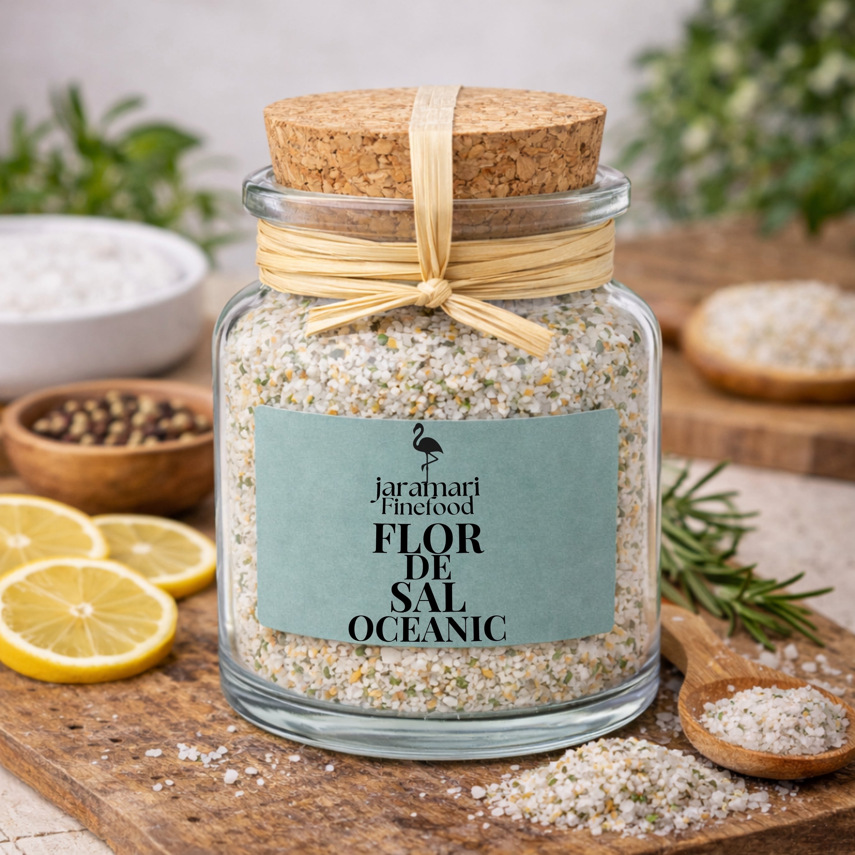Flor de Sal Oceanic 100 g im Glas mit Zutaten