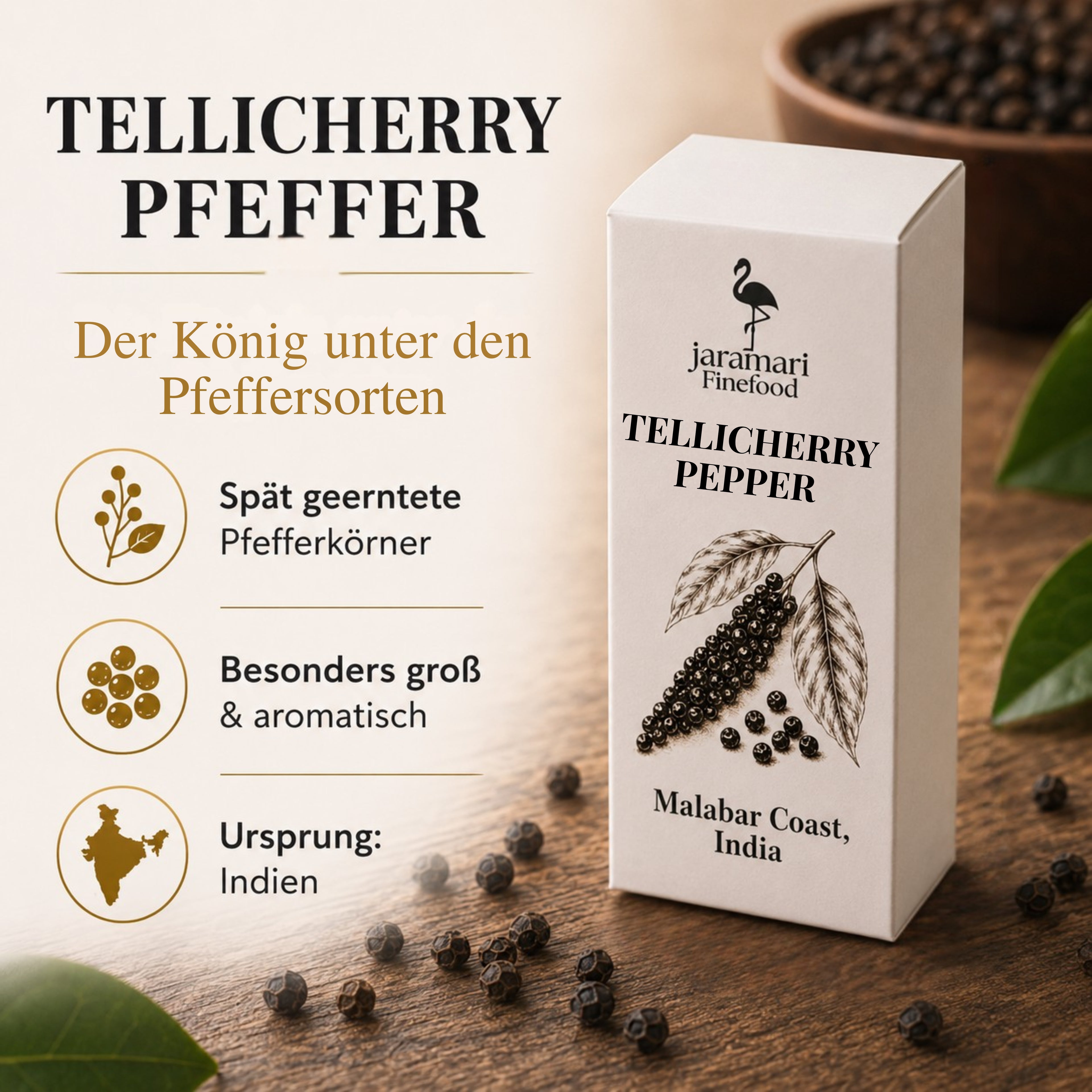 Tellicherry Pfeffer 100 g – Produktdetails